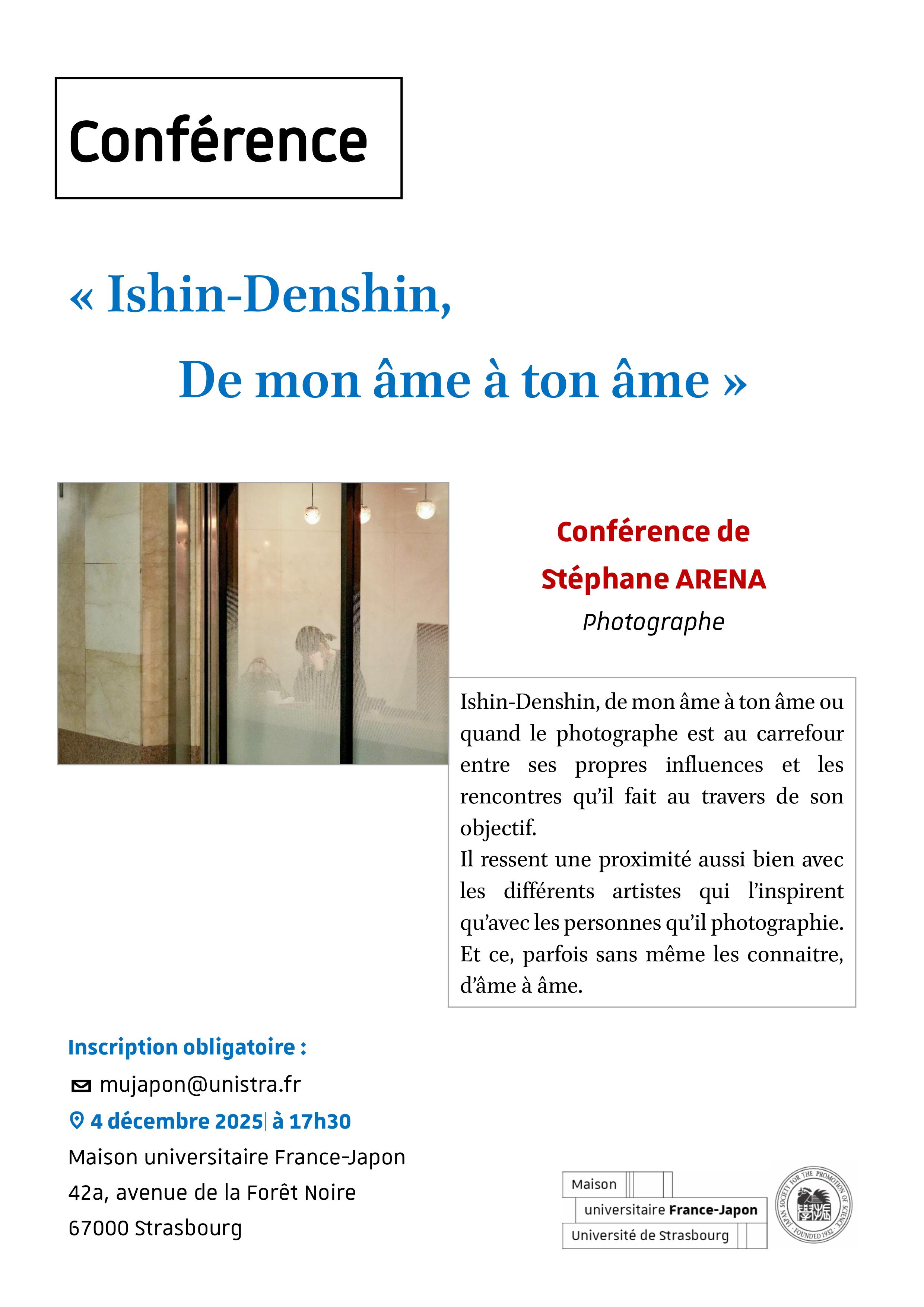 Conférence « Ishin-Denshin -  De mon âme à ton âme »
